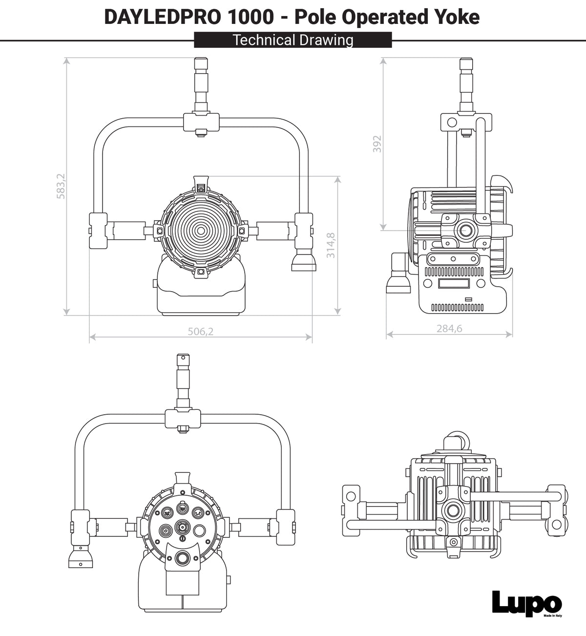 Code 301 D PRO POL - DayledPRO 1000 (5600 K) - Pole Operated Yoke