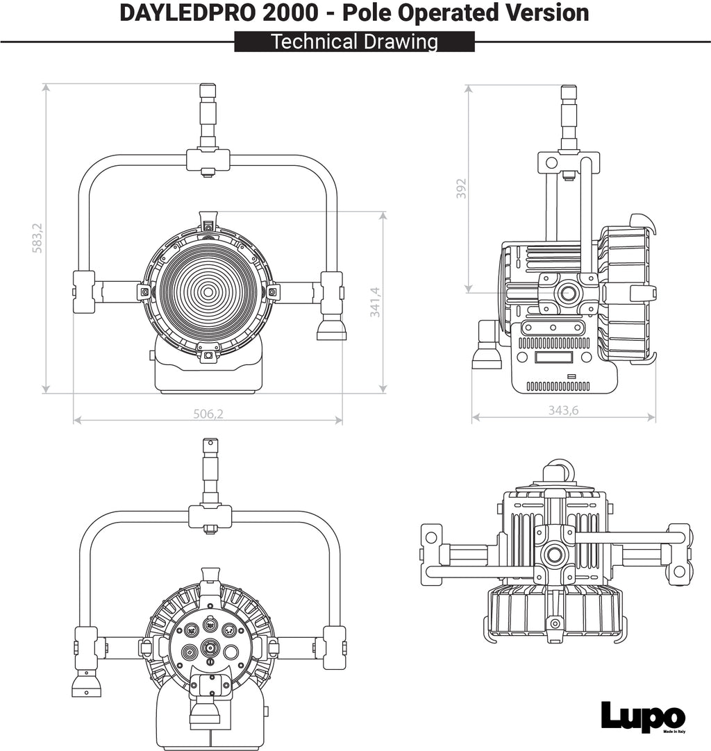 Code 302 D PRO POL - DayledPRO 2000 (5600 K) - Pole Operated Yoke