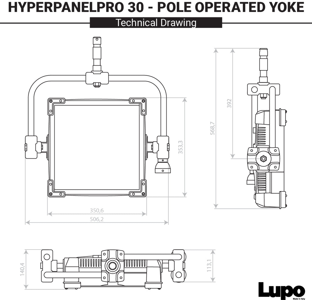 Code 500 PRO POL - HyperpanelPRO Dual Color Soft 30 - Pole Operated Yoke