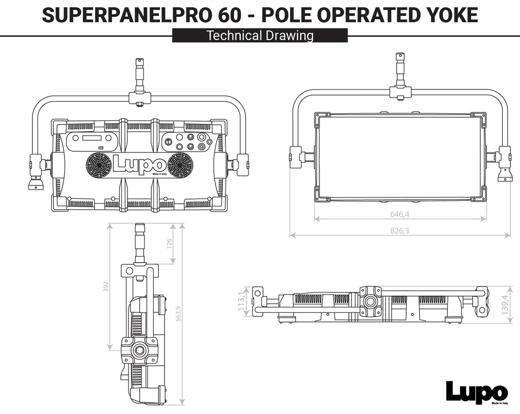 Code 416 PRO POL - SuperpanelPRO Full Color Soft 60 - Pole Operated Version