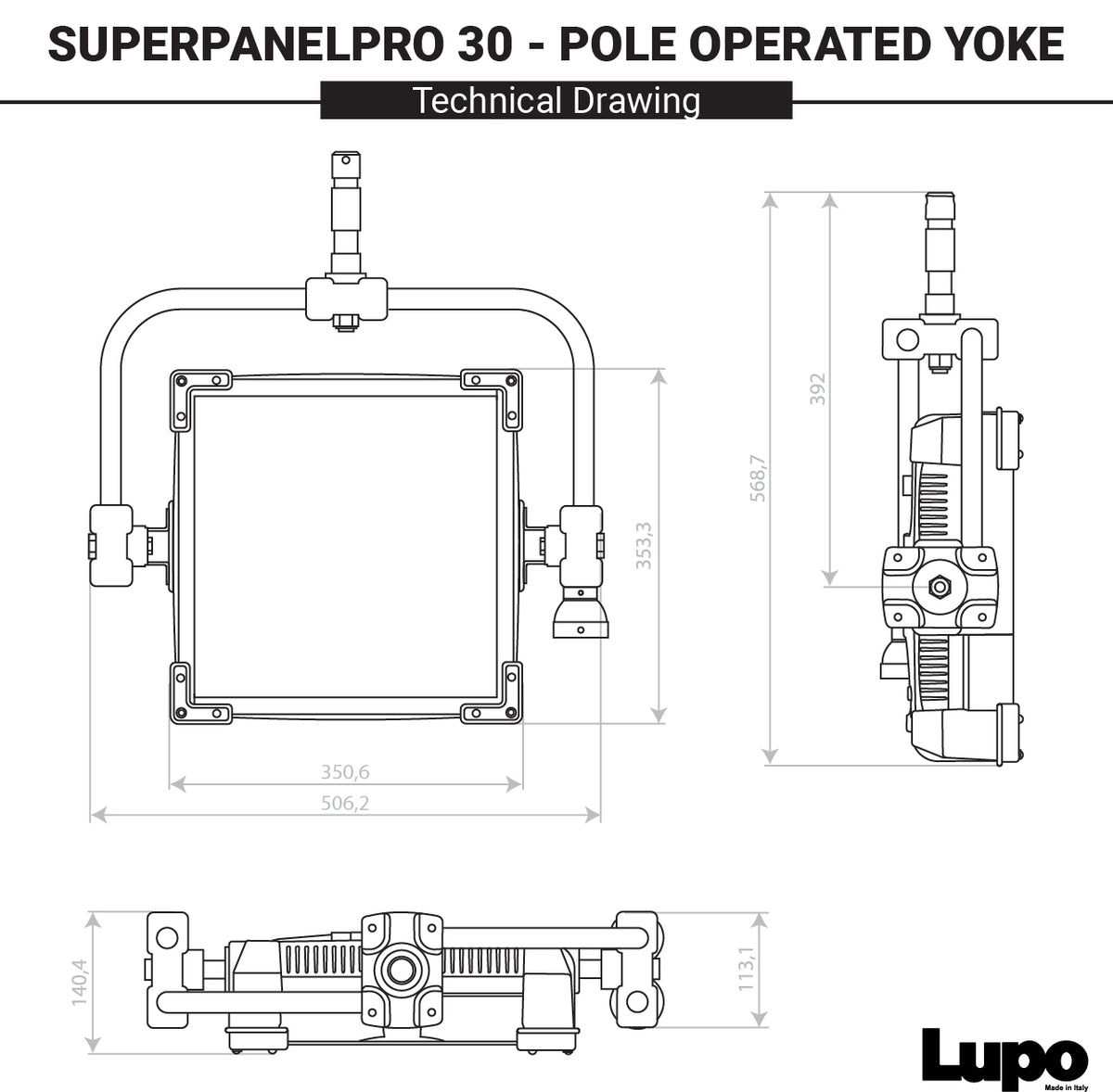 Code 415 PRO POL - SuperpanelPRO Full Color Soft 30 - Pole Operated Yoke